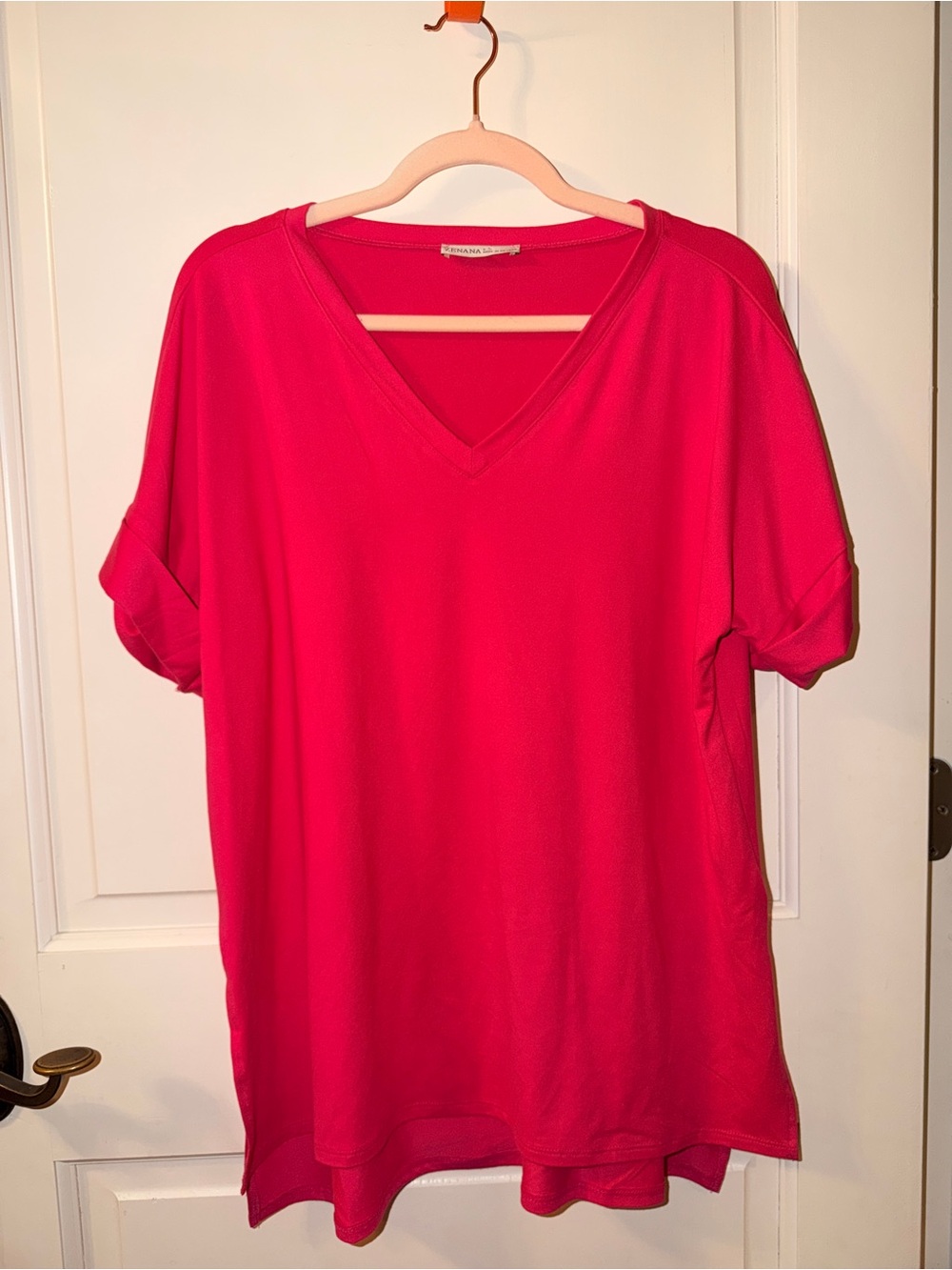 Casual Tee and Legging Set in Hot Pink
